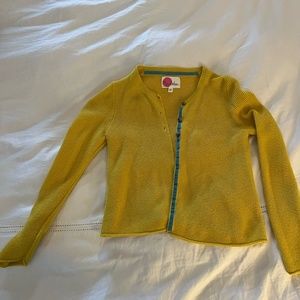 Mini Biden Yellow cardigan sweater size 7-8y